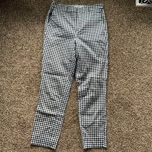 High Waist Checker Pants